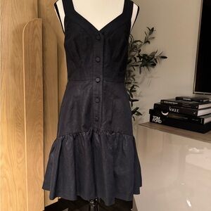 Ted Baker London Black Button-Front Mini Dress